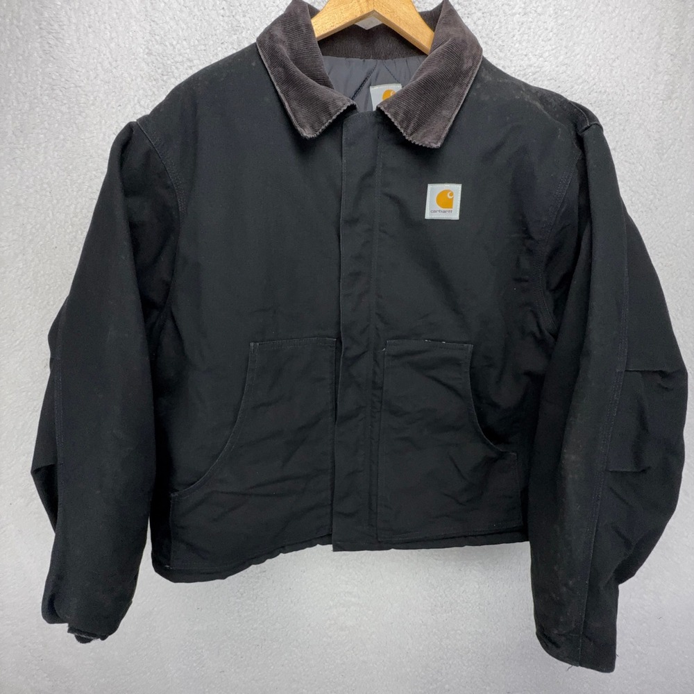 READ Carhartt Sandstone Jacket Arctic Quilt Lined Mens 54 3XL J02 BLK Black
